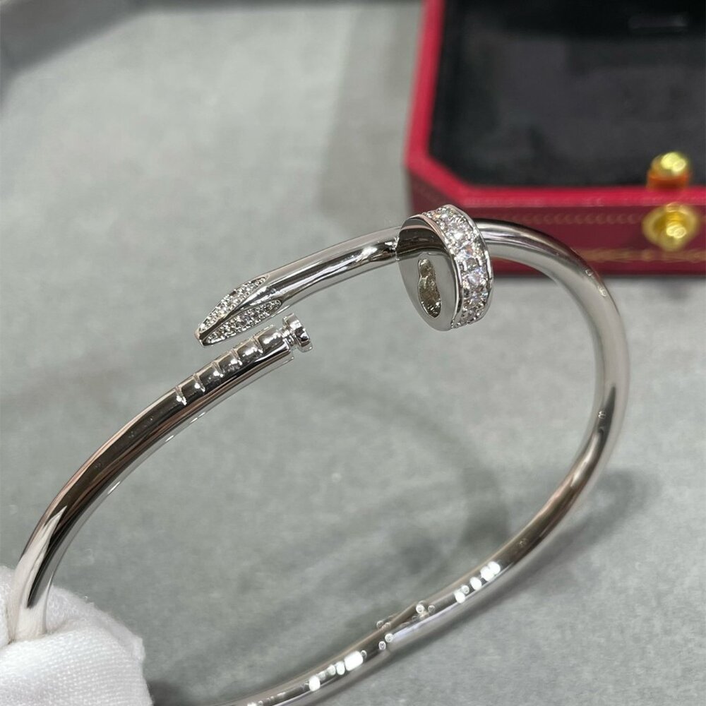 Cartier thick nail bracelet white gold - Picture 6 of 7